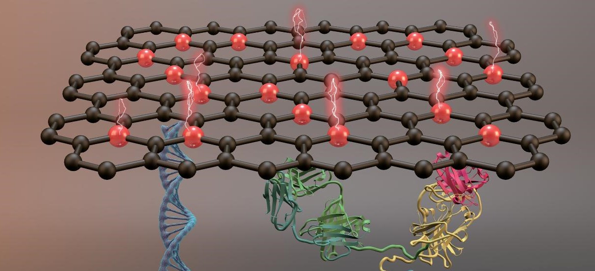 LetPub Journal Cover Art Design - Advances on the Use of Graphene as a Label for Electrochemical Biosensors (ChemElectroChem 20/2020)